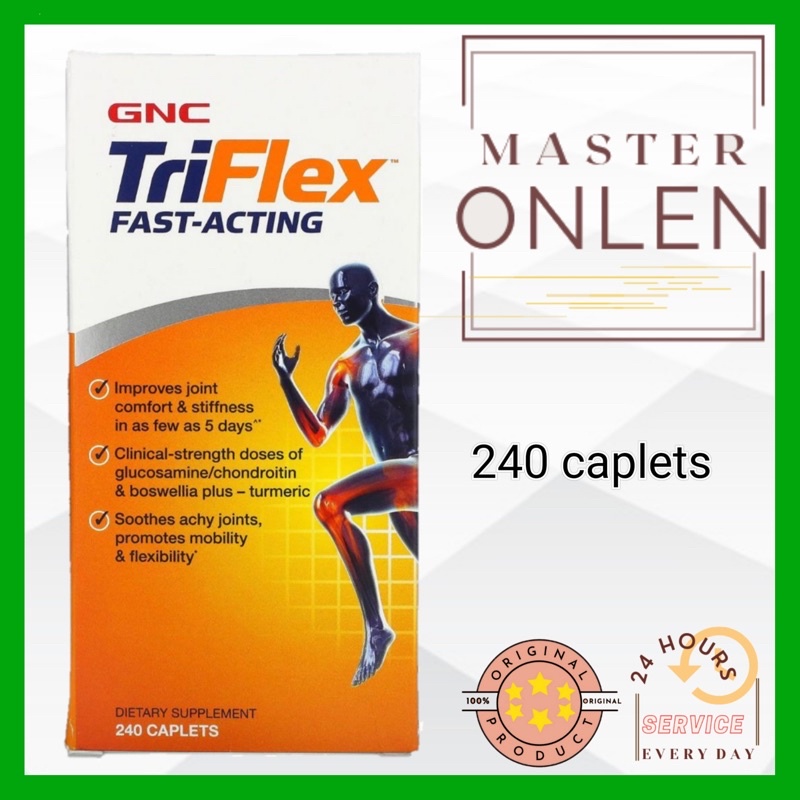 GNC Triflex Fast Acting 240 Caplets Glucosamine Usa