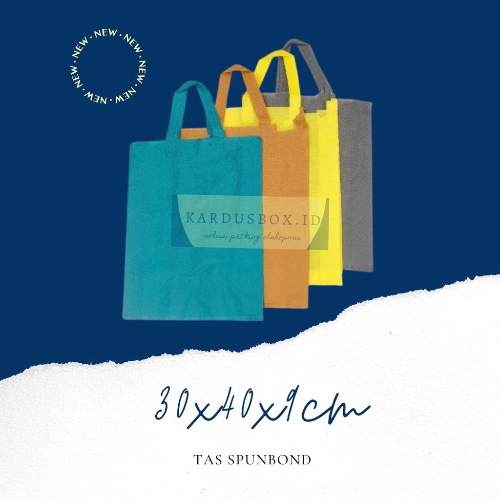 

Tas Spunbond Biasa ( 30x40x9 cm ) tasspunbond/goodiebag/taskain/taskado