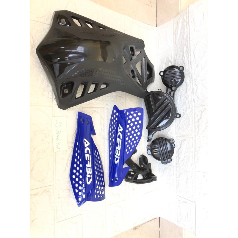 PAKET MURAH/PAKET HEMAT Handguard acerbis + cover angine/pelindung mesin klx/dtracker