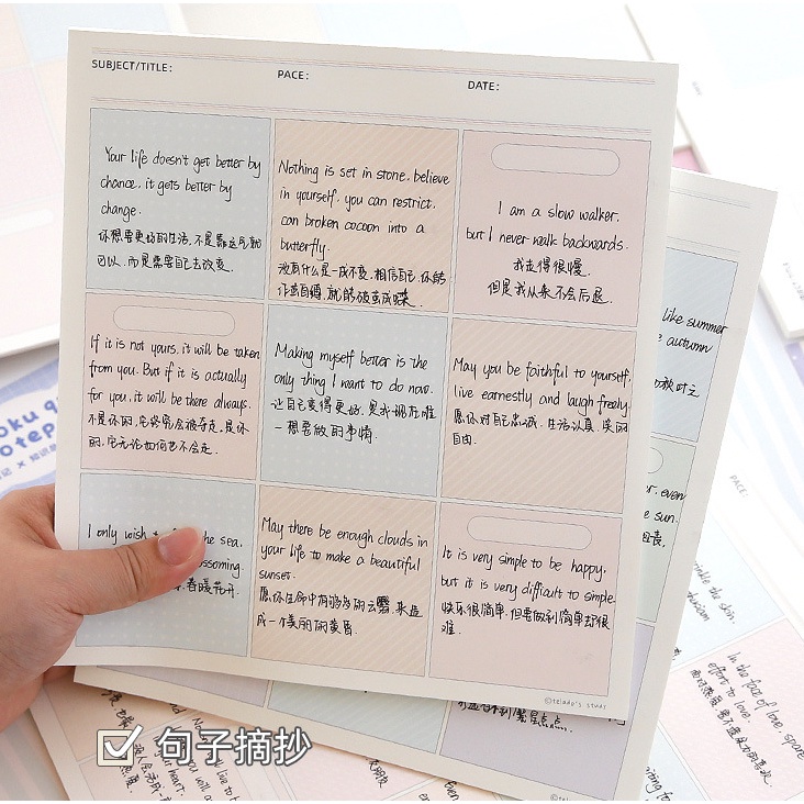

Ay00! Buku Kertas Note Memo Pad Book Aesthetic Warna Pastel TLD57