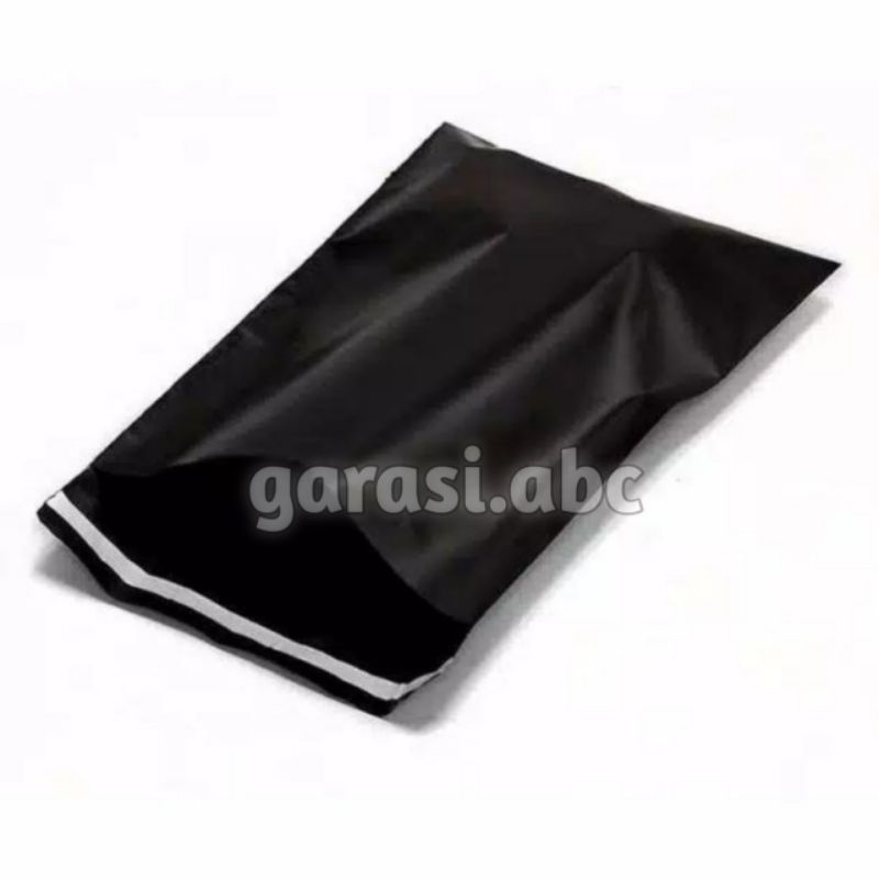 Plastik Packing Polymailer HD Hitam 17x30cm Polymer Polimer Paking Online Shop Amplop Perekat Olshop Lem Kuat Tebal