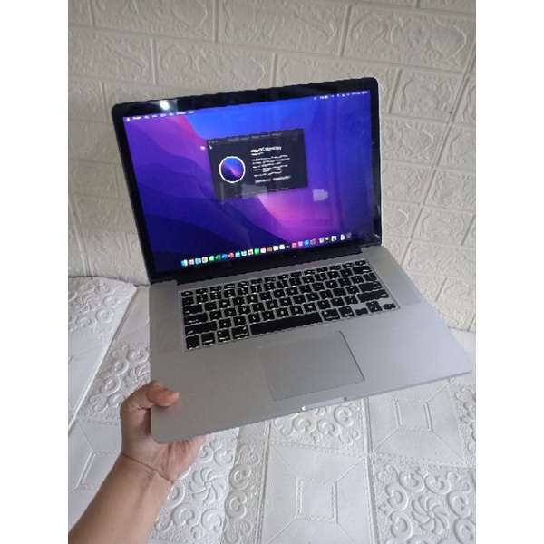 MACBOOK PRO 2015 RETINA 15&quot; CORE i7 RAM 16GB SSD 512GB INTEL IRIS PRO MONTEREY