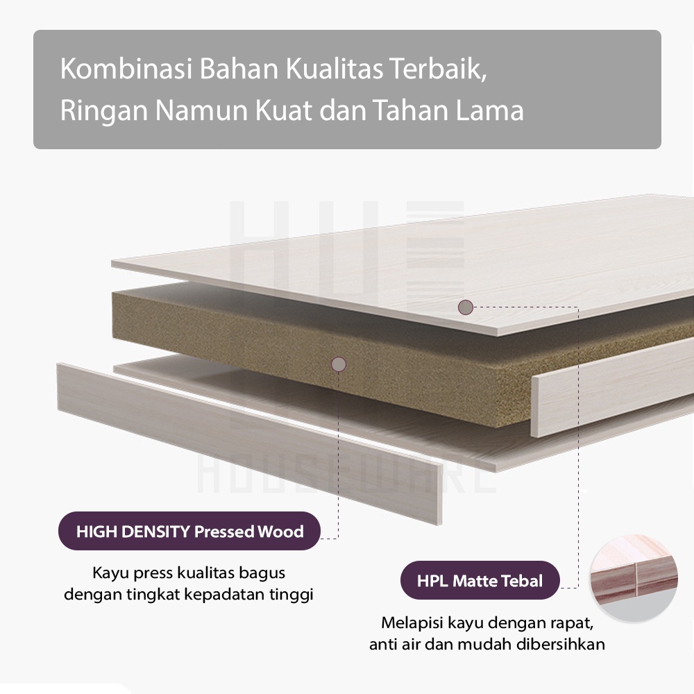 Meja Belajar Portable / Meja Laptop / Meja Lipat Serbaguna HUGO