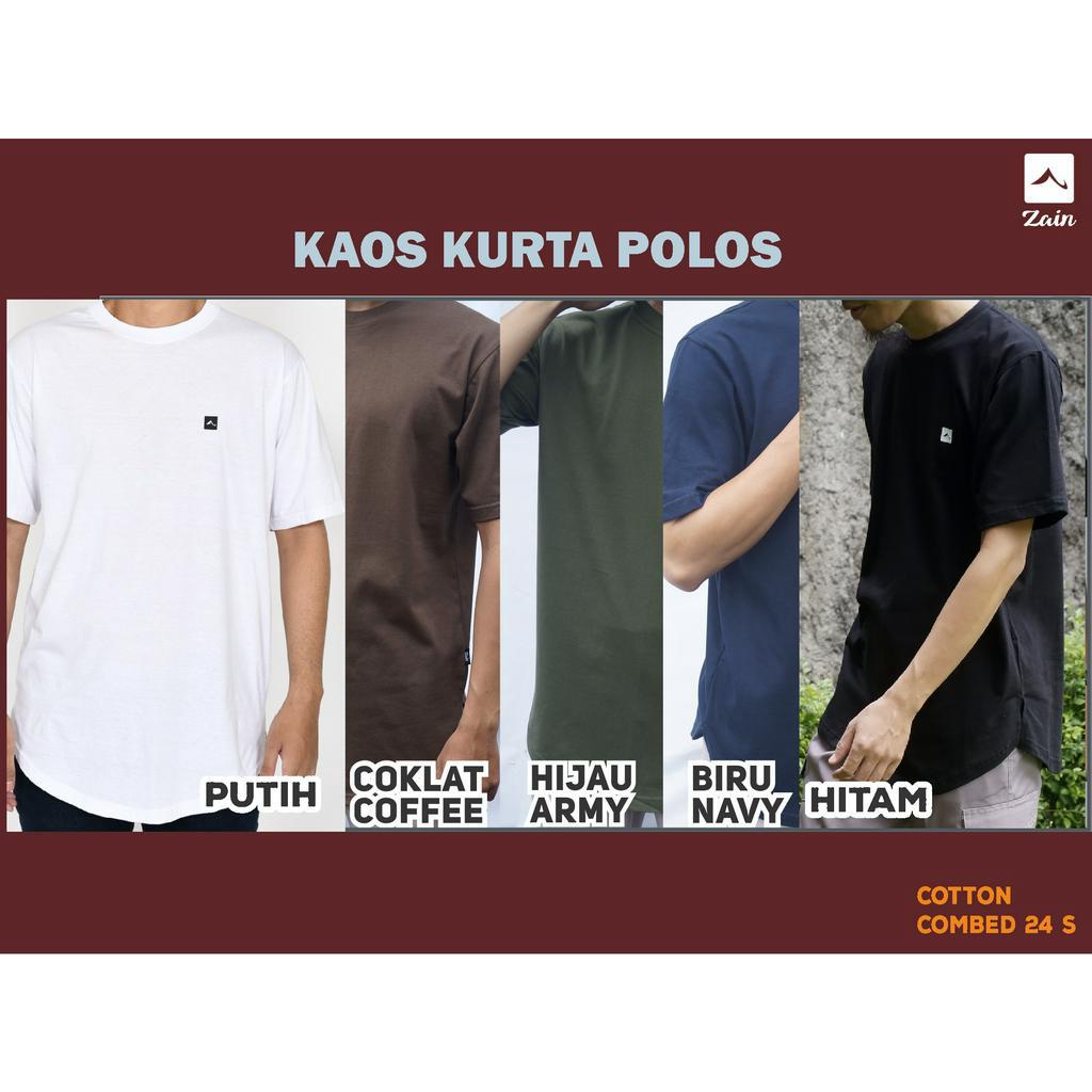 Kaos Kurta Zain Polos Cotton Lengan Pendek - ZAIN Mapp