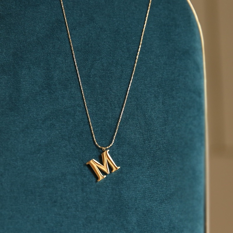 Kalung M titanium korea style anti karat - ercassia