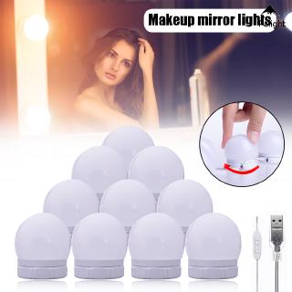 10 Led Vanity Mirror Lights Kit With Dimmable Light Bulbs Lighting Fixture Strip For Makeup Vanity Shopee Indonesia