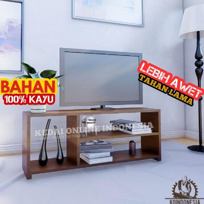 Baru Meja Tv Rak Tv Kayu Minimalis Modern Dekorasi Dinding Lemari Bufe Shopbintari