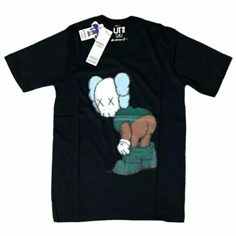 T SHIRT KAOS KAWS X UNIQLO CLEAN SLATE PUTIH PREMIUM AUTHENTIC TERLARIS