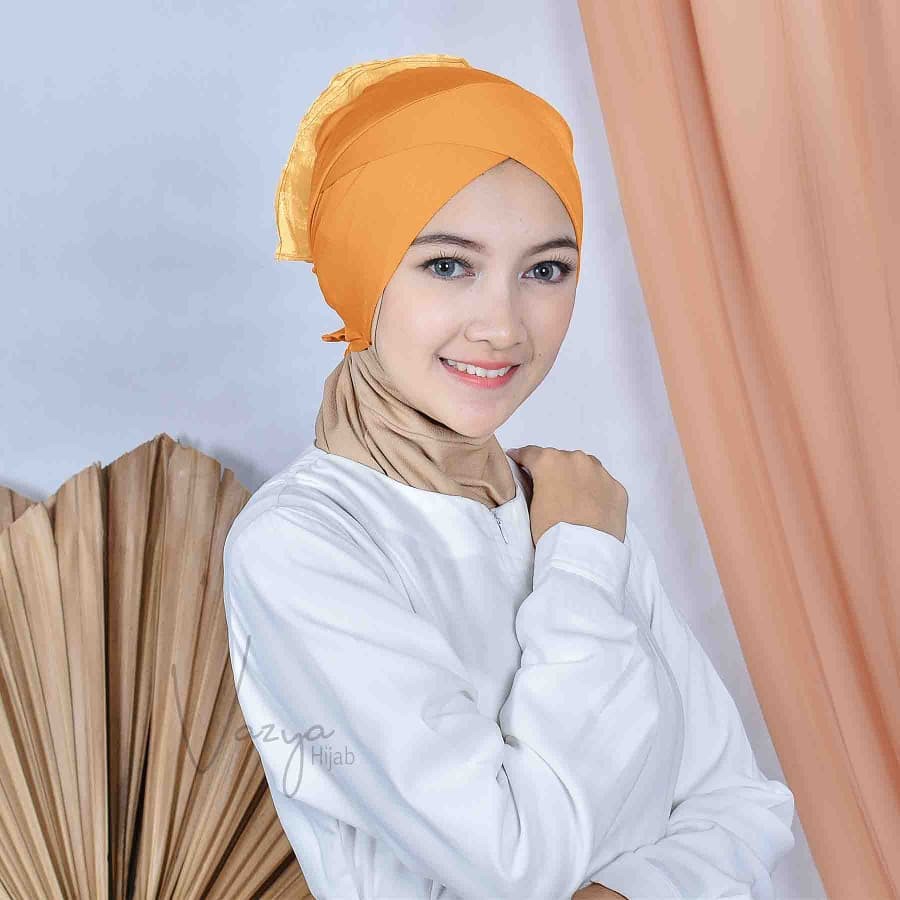 Daleman Jilbab / Ciput Turki Silang Semi Tali Cepol Organdi Original