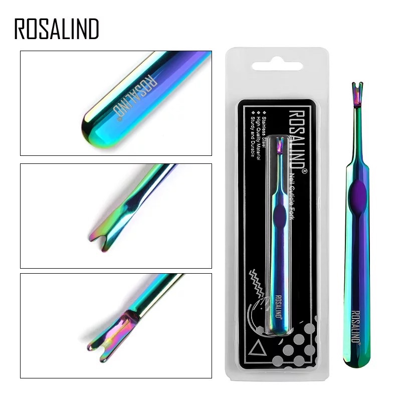 ROSALIND Rainbow Triming Remover Dead Skin &amp; Pusher Nail Art Tools Pedicure