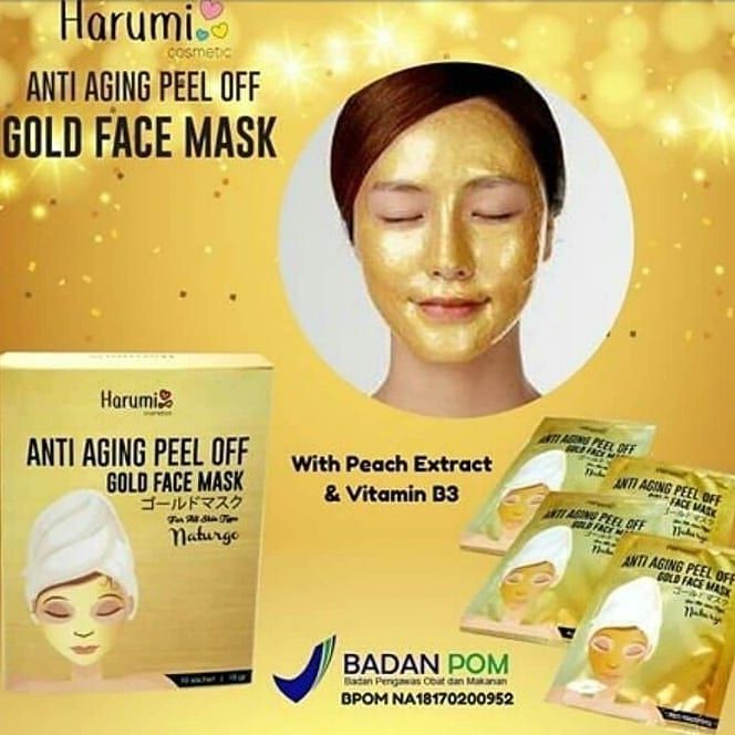 HARUMI MASKER GOLD / HITAM