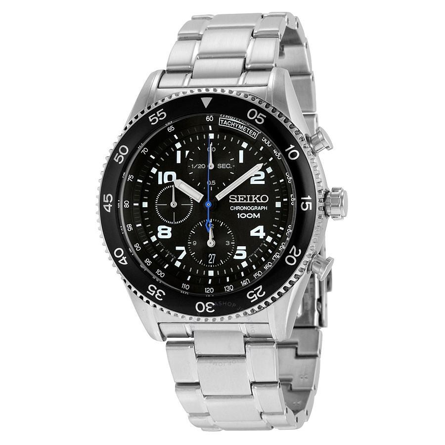 Seiko Quartz SNDG59P1 Chronograph Rotating Bezel | Jam Pria SNDG59