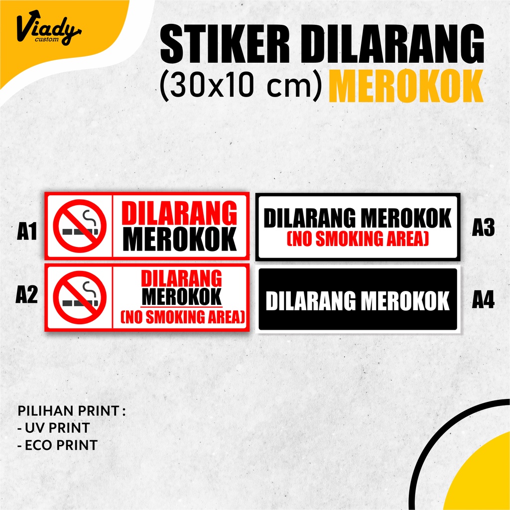 

Stiker Dilarang Merokok | No Smoking Area | Dilarang Merokok