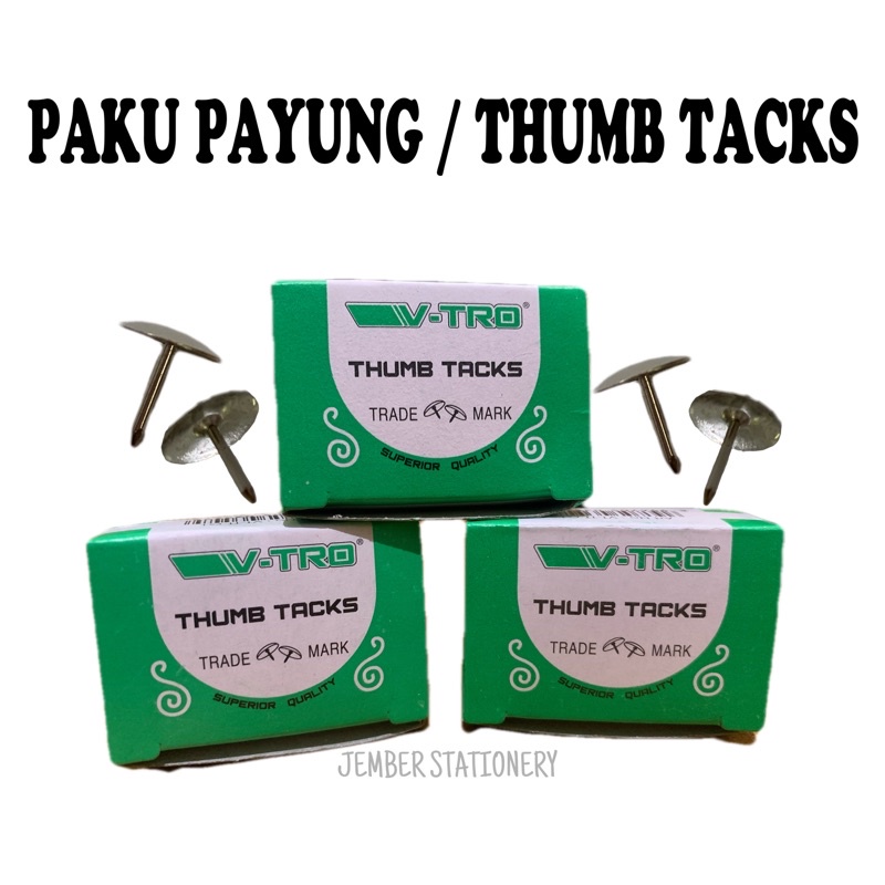 

(10ktk) Paku Payung | Pines | Thumb Tacks