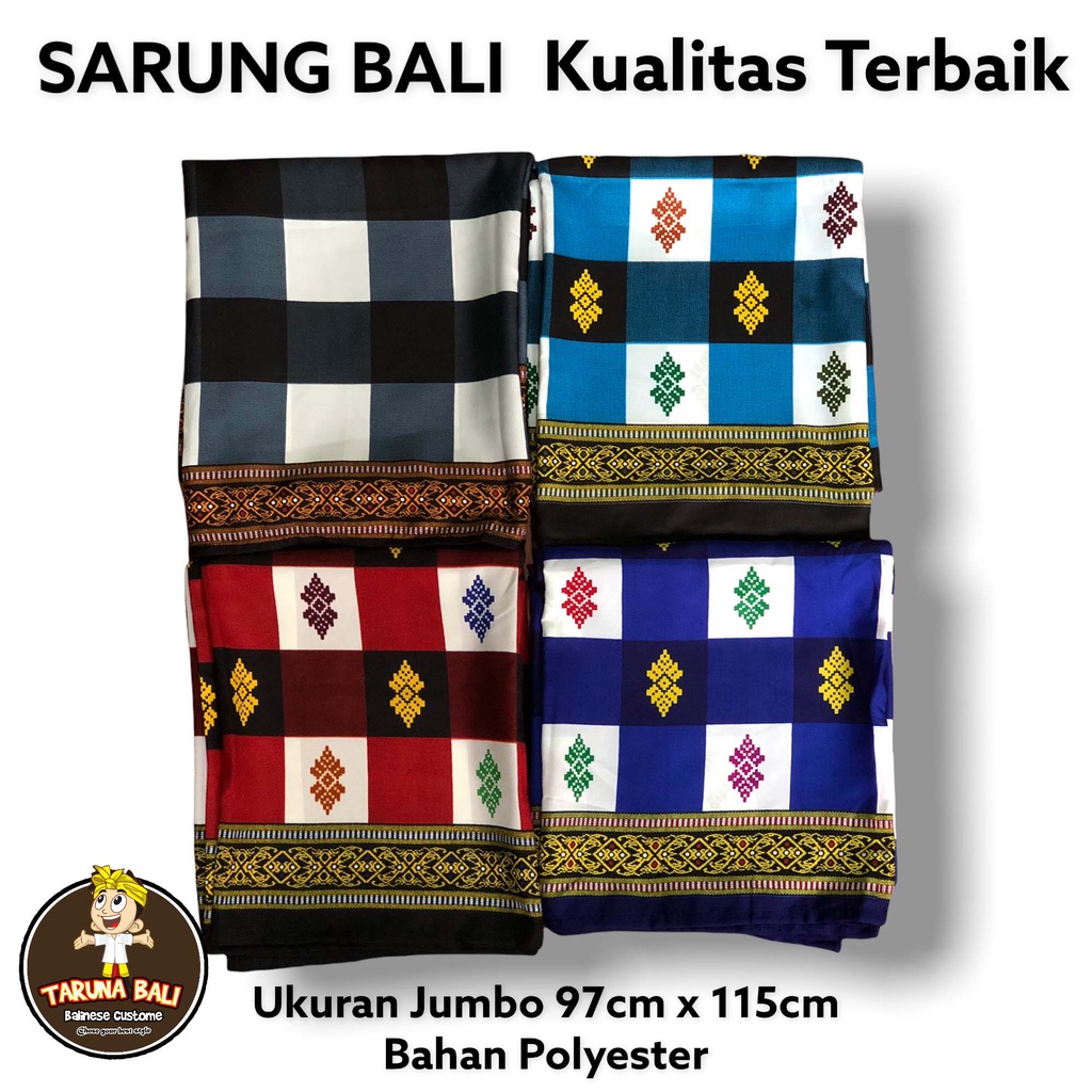 SARUNG KOTAK BALI / SARUNG JADI PRIA DEWASA KHAS BALI