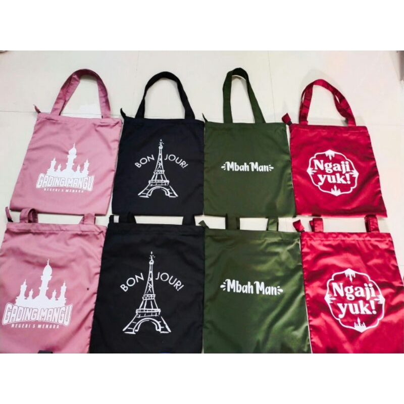 Tote bag wali barokah kediri/mbah man/jokam/gading kediri Tas Ngaji Simple