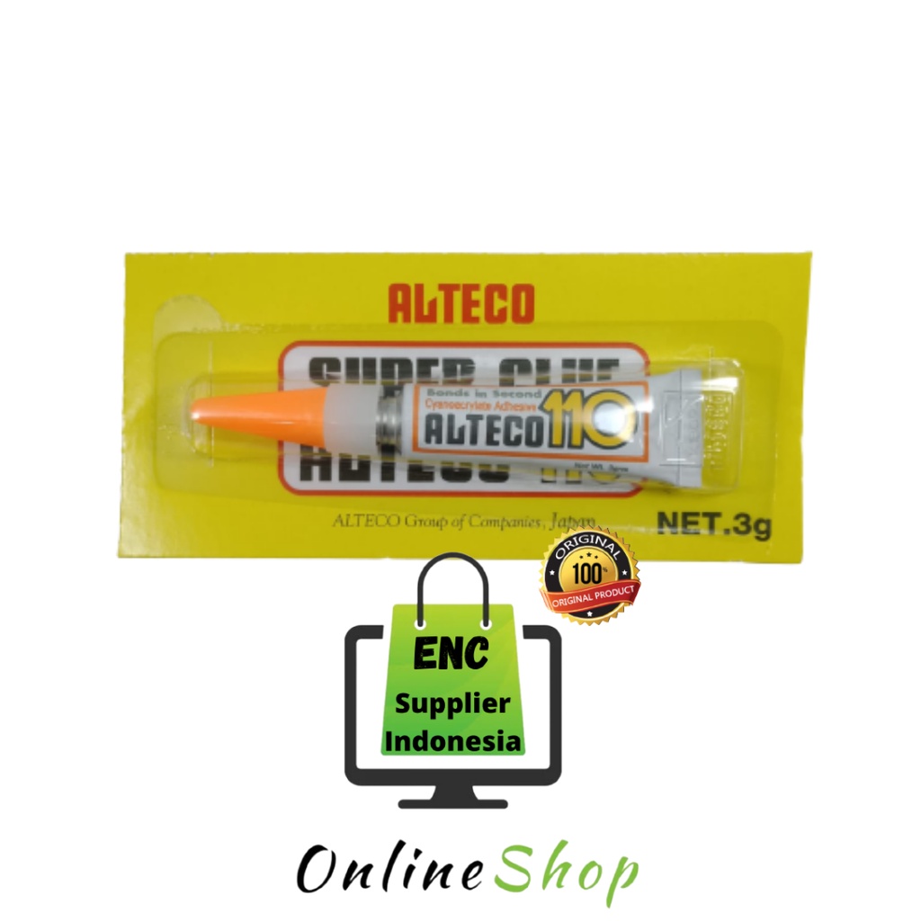 

ALTECO 1 buah Lem Super Glue ALTECO 110 3g ORIGINAL ASLI per pcs - enc.sup