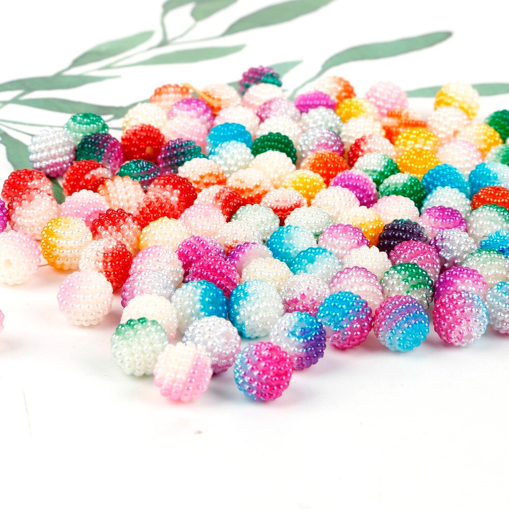 10 Mm Campuran Warna Cemerlang 50 Pcs Plastik ABS Manik-manik Mutiara Imitasi 1.5 Mm Lubang Temuan Perhiasan DIY Fashion Perhiasan Membuat