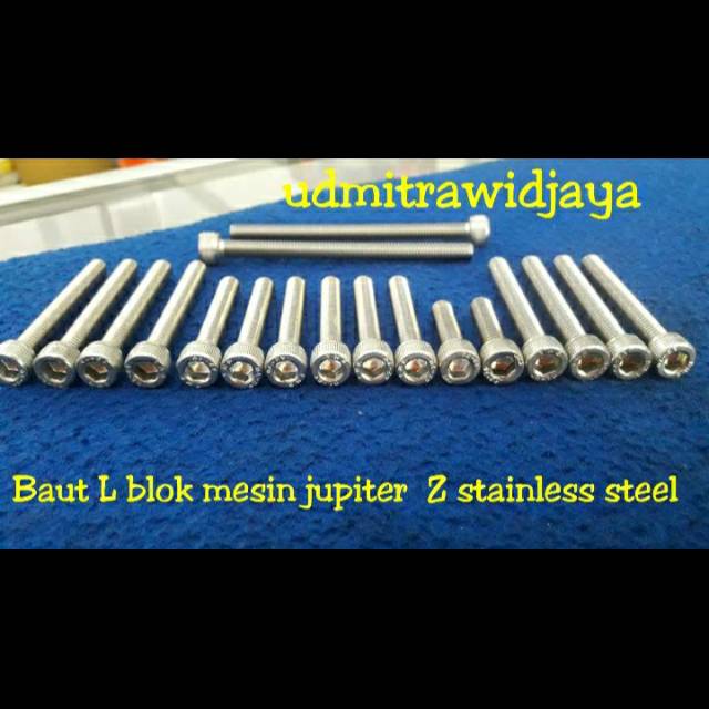 Baut blok mesin jupiter Z   L stainless steel