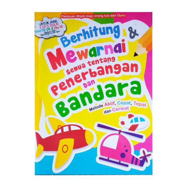 

Buku Berhitung & Mewarnai Penerbangan dan Bandara