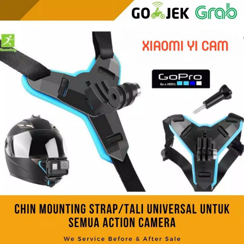 Holder Kamera Helm dudukan kamera dagu tali helm dagu helm fullface holder gcam