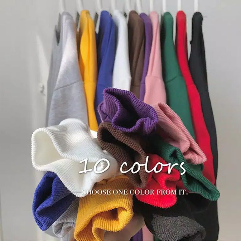 basic sweater polos pria wanita