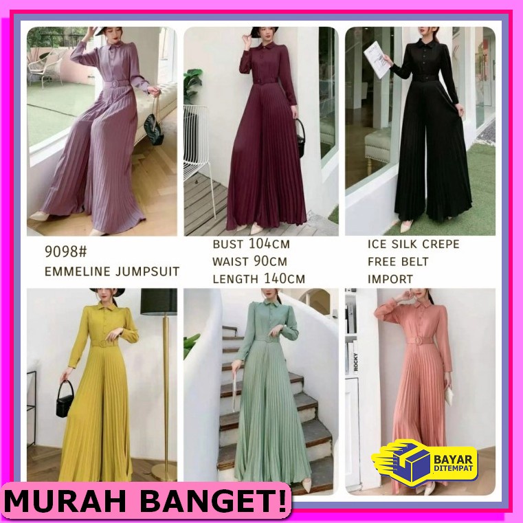 Shopee Sale⚡ Jumpsuit Setelan Wanita Casual Import Bangkok | Emma VD931 Bm- 9098# Emmeline Jumpsui