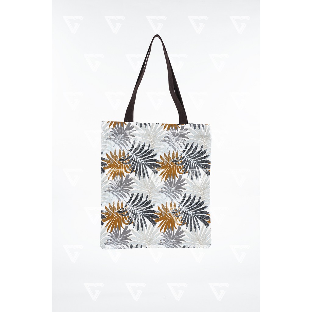 Totebag wanita / tote bag wanita kekinian 2021 kanvas motif Palm Abu