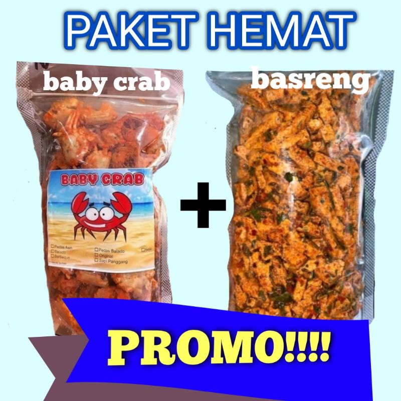 

PROMO Paket Bundlle Murah baby crab +basreng