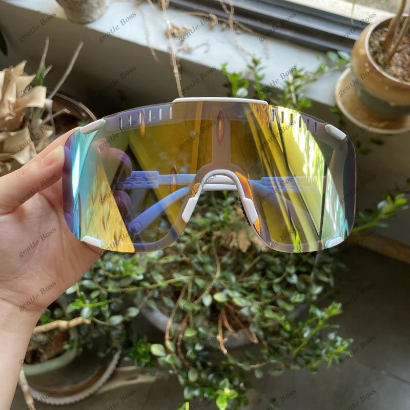 Kacamata Hitam UV400 Dengan Frame Oversize Untuk Sepeda Gunung / Olahraga / Memancing