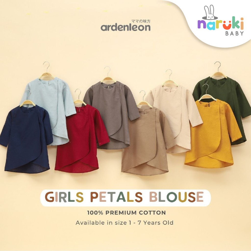 Ardenleon Girls Petal Blouse Arden Leon Baju Atasan Anak Perempuan