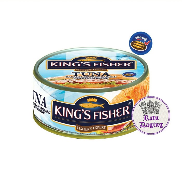 

King' Fisher Tuna In Brine / Ikan Tuna Kaleng Dalam Larutan Garam