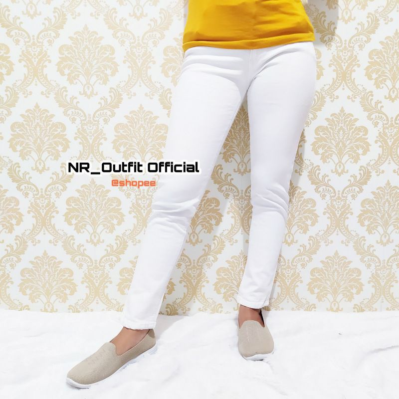 Soft Jeans Stretch Wanita Big Size Celana Panjang Jumbo Cewek PRD 27-38 NR_Outfit Official COD