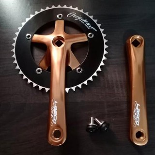 Crankset Lasco Crank  Fixie Fixed Gear  Sepeda  Lipat  Brown 