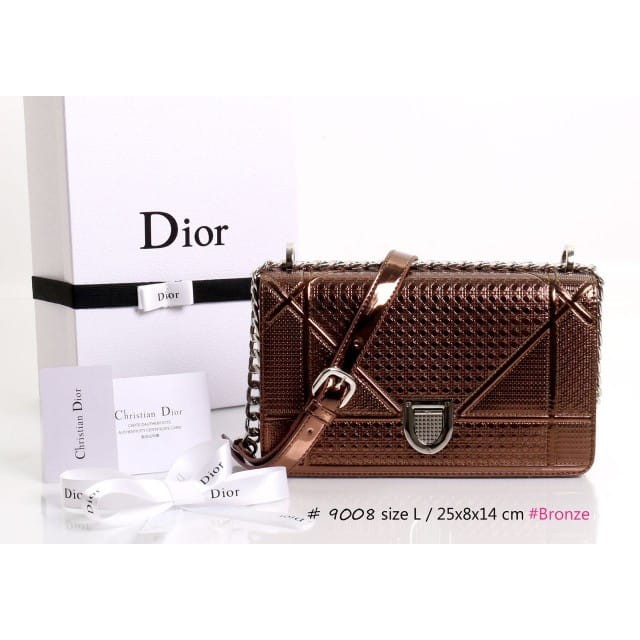 Tas Dior Diorama 9008 Size L Quality Semi Premium 1:1 Include Box