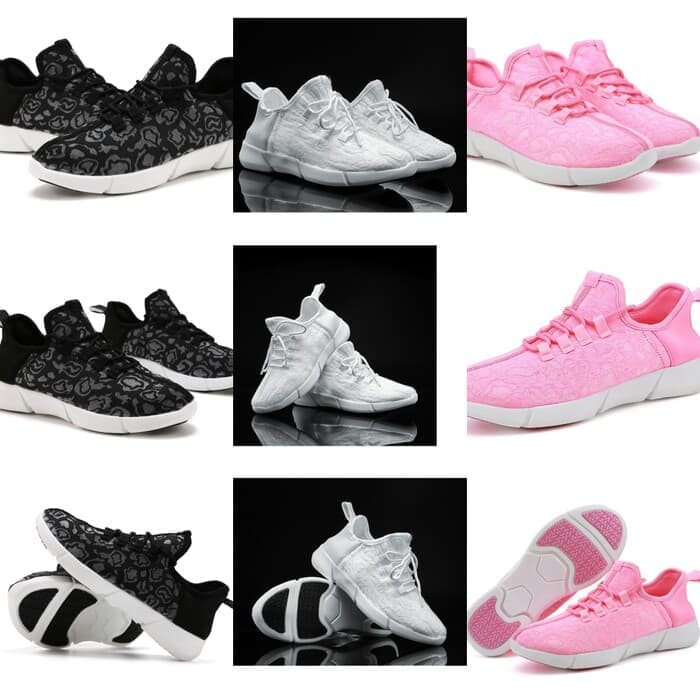 Sneaker Putih Wanita Sepatu Wanita Import Led Sepatu Casual Pria Sepatu Kets Fashion Import