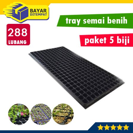 [Paket 5 Biji] Tray Semai 288 Lubang Pot Tray Penyemaian Semai Bibit Tanaman Hidroponik Hydroponik