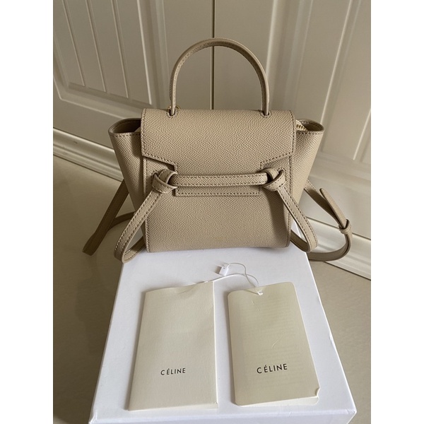 celine belt bag pico in light taupe