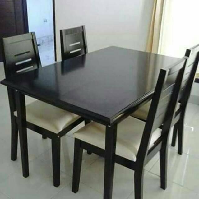 Meja Makan Minimalis 4 Kursi Uk Meja 80x120 Cm Murah Shopee Indonesia