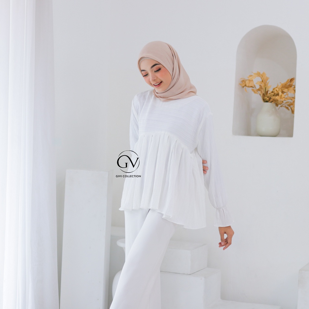 Emely top blouse | atasan wanita Lady crush | baju wanita terbaru