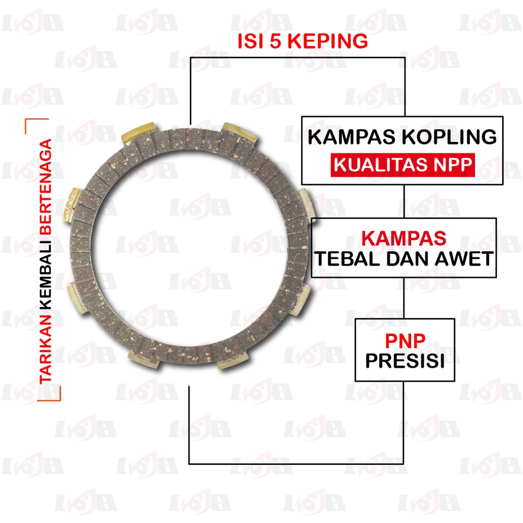 NPP Kampas Plat Kopling GL 100 GL100 CDI GL125 Clutch 5 Lembar