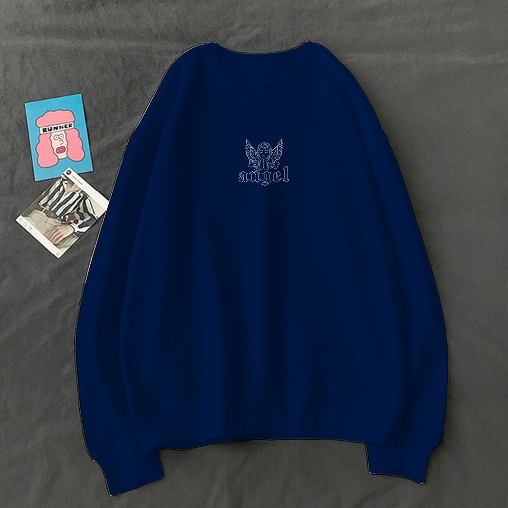 ANGEL SWEATER FLEECE UNISEX TEBAL MURAH TERBARU'