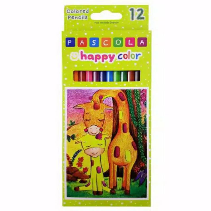 

PASCOLA Happy Color Pencil 12 L isi 12 Pensil Warna Standard Pen