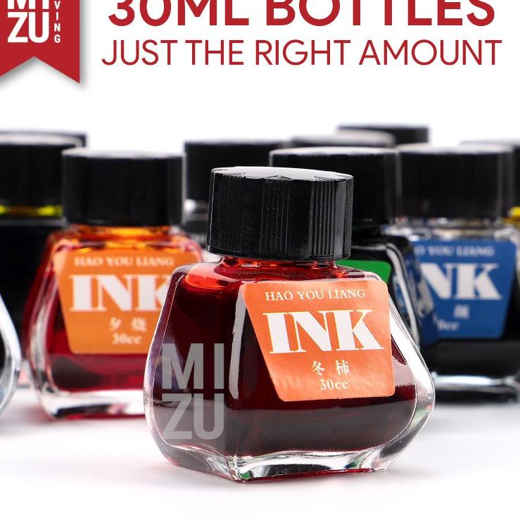 

Grosir Irit MIZU HYL 16 Colours Fountain Pen Ink 30ML Tinta Fountain Pen Warna-Warni Aman Untuk Pen