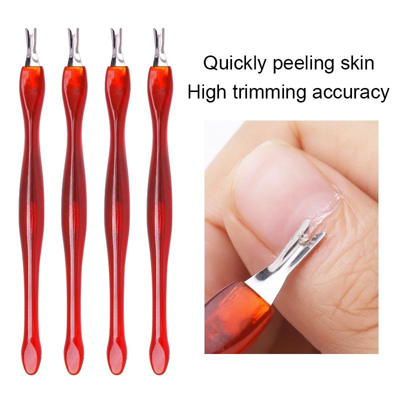 1Pcs Nail Art Red Cuticle Remover Quickly Peeling Skin Nail Tool