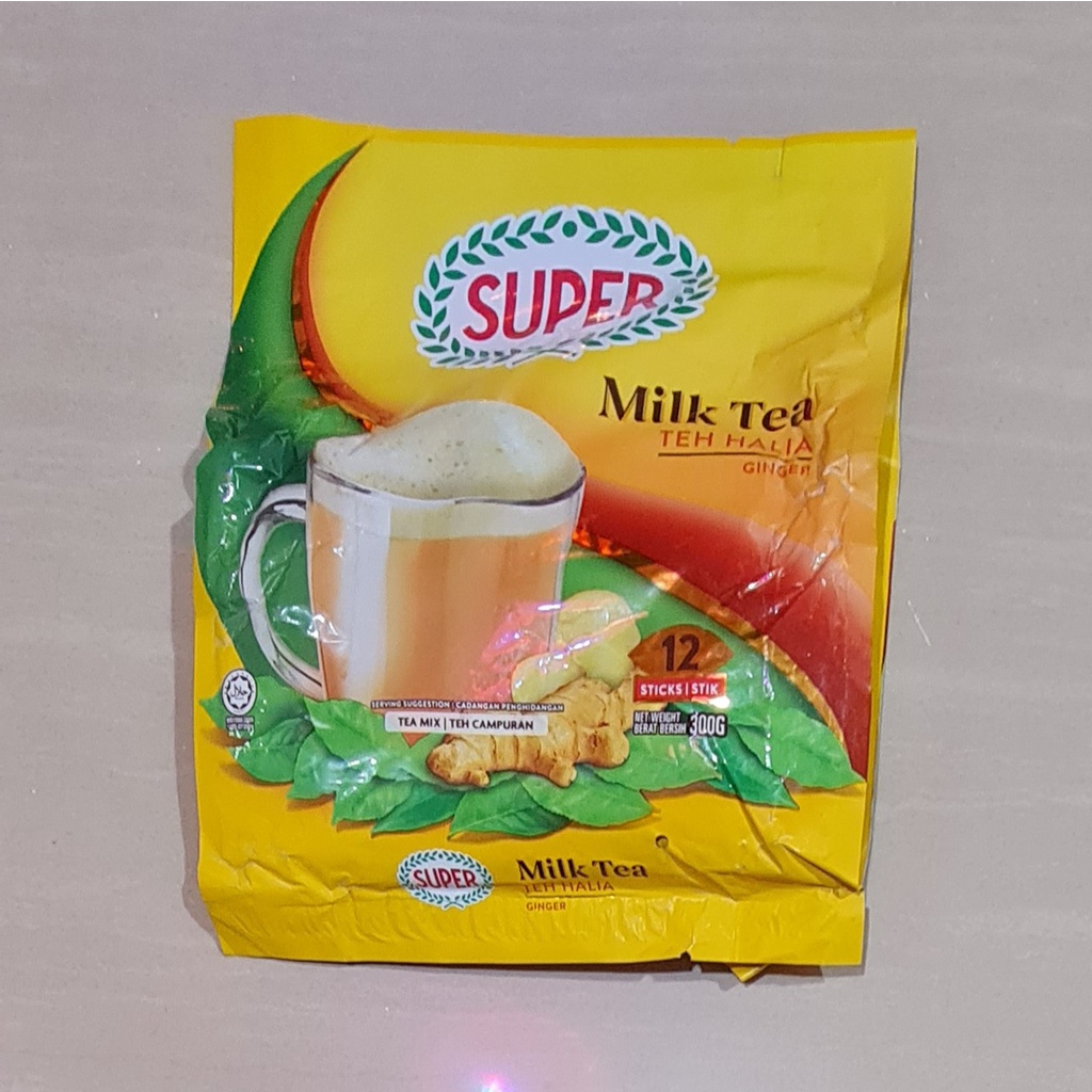 Teh Susu Super Milk Teh Teh Halia / Ginger 12 x 25 Gram