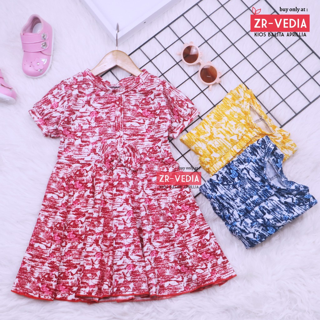 Dress Pita uk 3-4 Tahun / Dres Lengan Murah Grosir Baju Anak Perempuan Harian Gaun Pesta Batik Baru