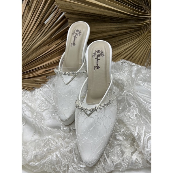 Rafaizoutfit sepatu wedding azwa putih sepatu wanita sepatu pesta tinggi 10cm