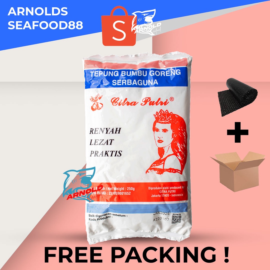 

Tepung Citra Putri 250gr halal / Tepung Bumbu Goreng Ayam Serbaguna