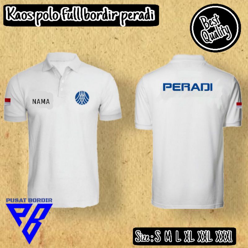 kaos PERADI full bordir polo shirt PERADI ADVOCAT kaos polo ekslusif PERADI bordir tshirt polo custo